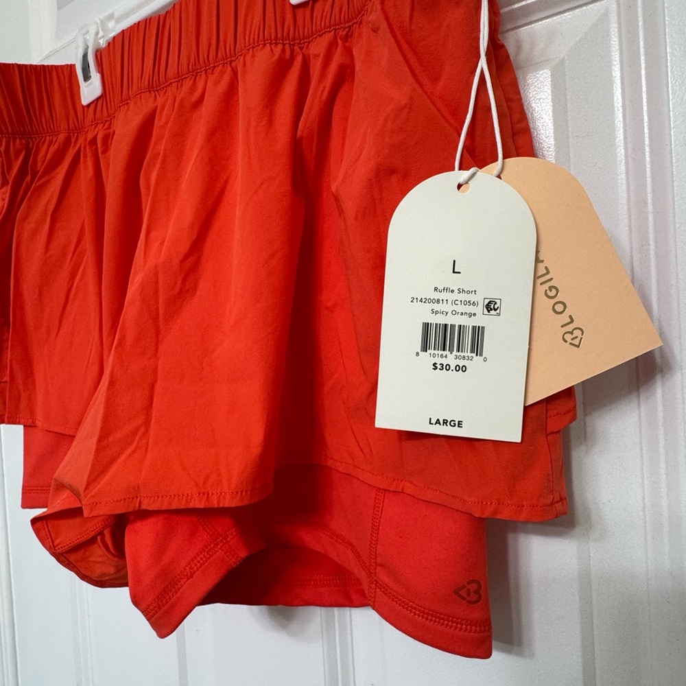 Blogilates Ruffle Short -Spicy Orange - Picture 6 of 6